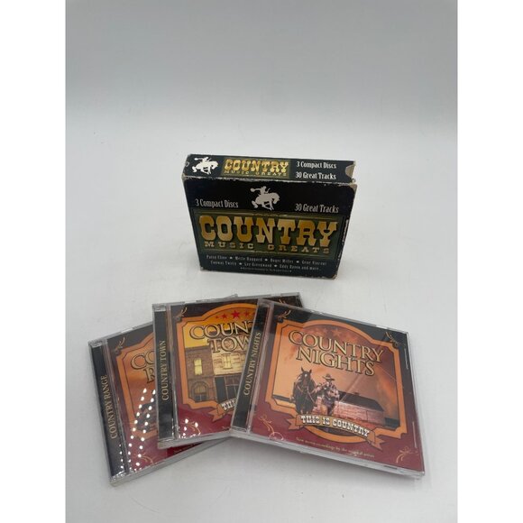 Country Music Greats 3 CD Set  Country Nights Town & Range Classics - Picture 1 of 3